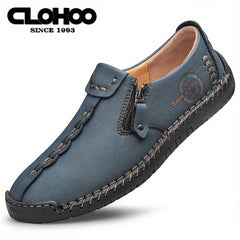 Men's Zipper Loafers Non Slip Casual Shoes