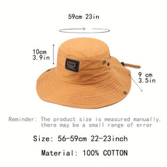 Wide Brim Soft Bucket Hat for Outdoor Sun Protection