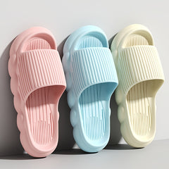 Women's Platform Cloud Slippers Open Toe Non-slip Bathroom Shoes
