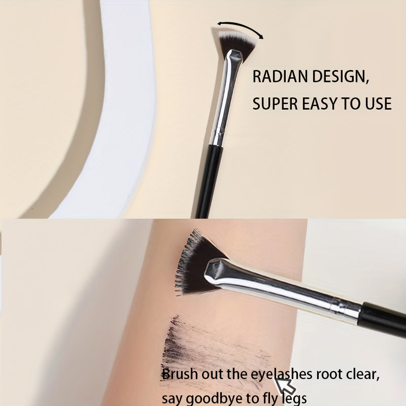 Professional Mascara Fan Brush for Natural Lifted Effects and Smooth Application