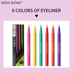 6pcs Waterproof Smudge Proof Liquid Eyeliner Set Halloween Stage Makeup