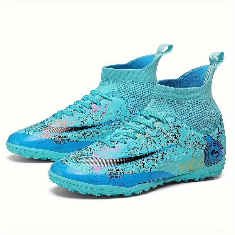 Men's High Top Turf Football Boots Outdoor Soccer Cleats