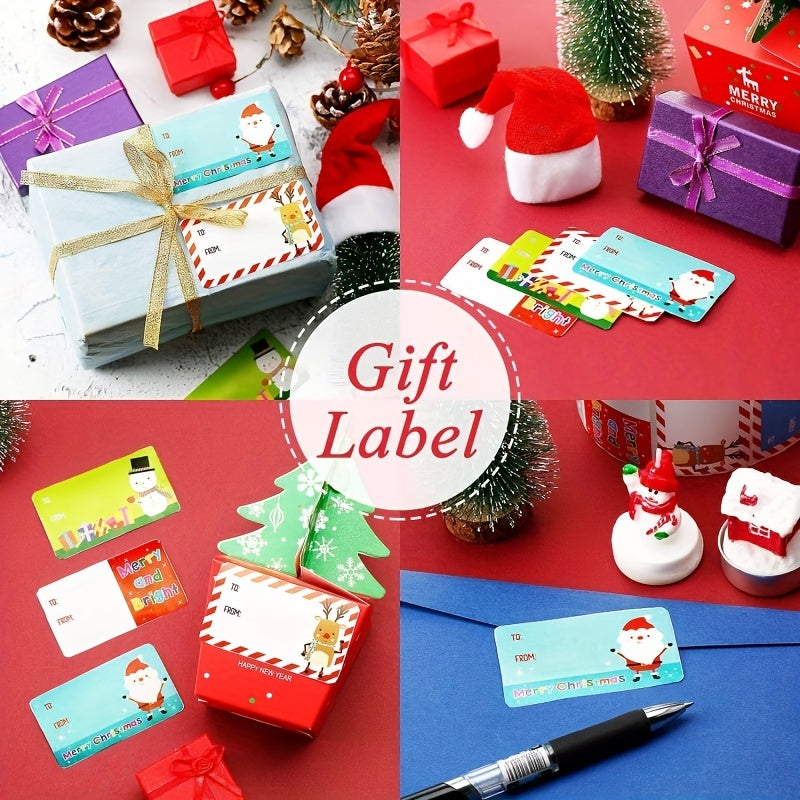 500pcs Christmas Santa Claus Stickers Self Adhesive Christmas Tag