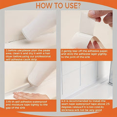 PVC Waterproof Sealing Strip Self Adhesive Caulk Tape