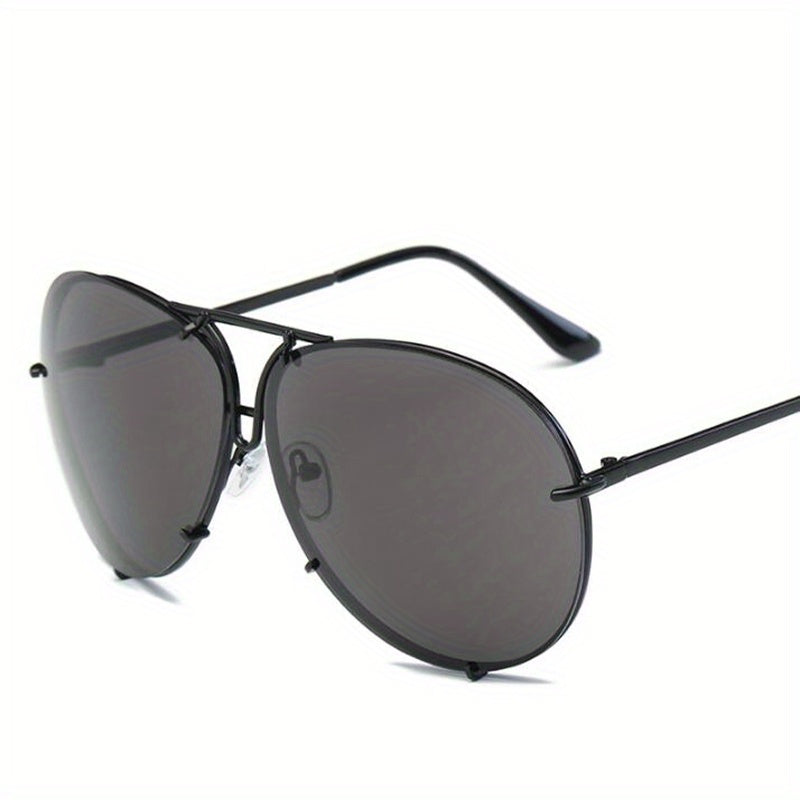 Aviator Sunglasses Thin Metal Frame Mirrored Lens UV Protection