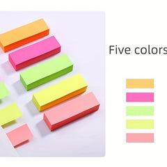 Small Strip Paper Stickers 500 Sheets 5 Colors