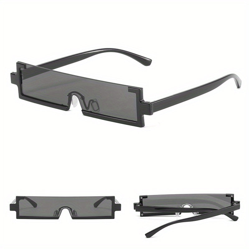Metal Frameless Rectangular Sunshade Glasses