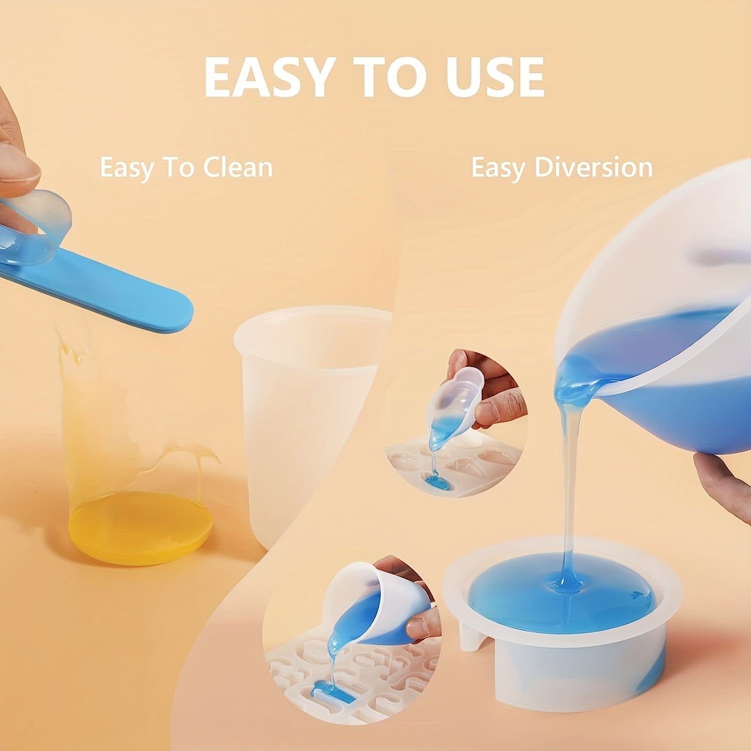 Silicone Measuring Cups Set For Resin 600&100ml