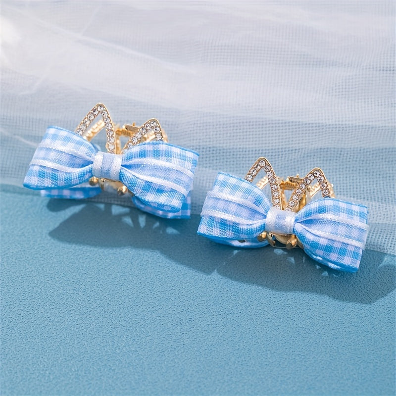 Kids Butterfly Bow Cat Ear Crown Hair Clip Rhinestone Princess Hairpin