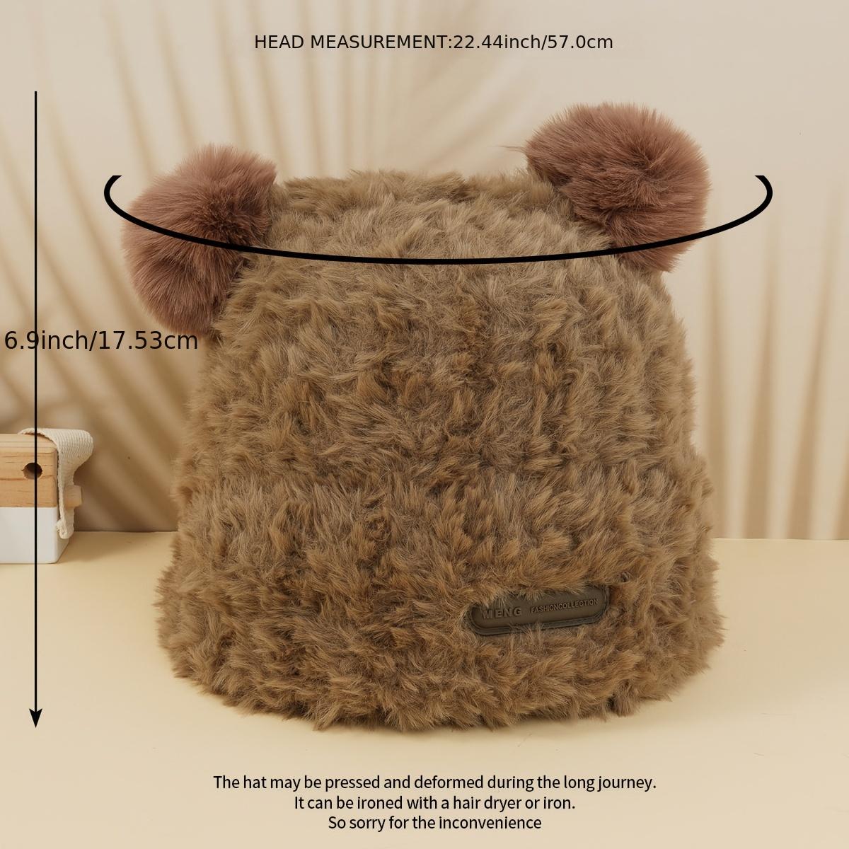 Winter Plush Bear Beanie Hat Panda Ear Warm Hat
