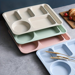 Outdoor Food Tray With Compartments Divided Dinner Plate
