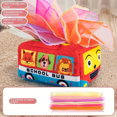 Tear-Resistant Tissue Box Toy for Infants