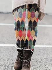 Geometric Print High Waist Skinny Leggings