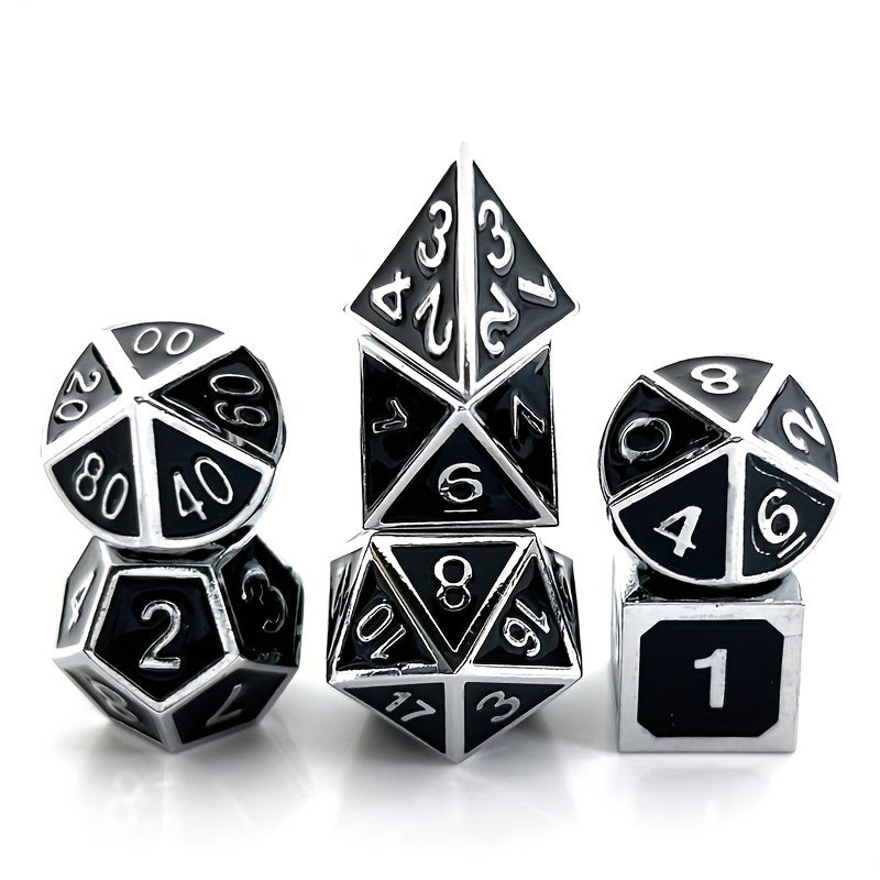 7pcs Mini Dice Game Accessories Metal Dice