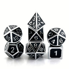 7pcs Mini Dice Game Accessories Metal Dice