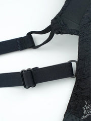 Contrast Lace Push Up Bra Breathable Intimates Lingerie