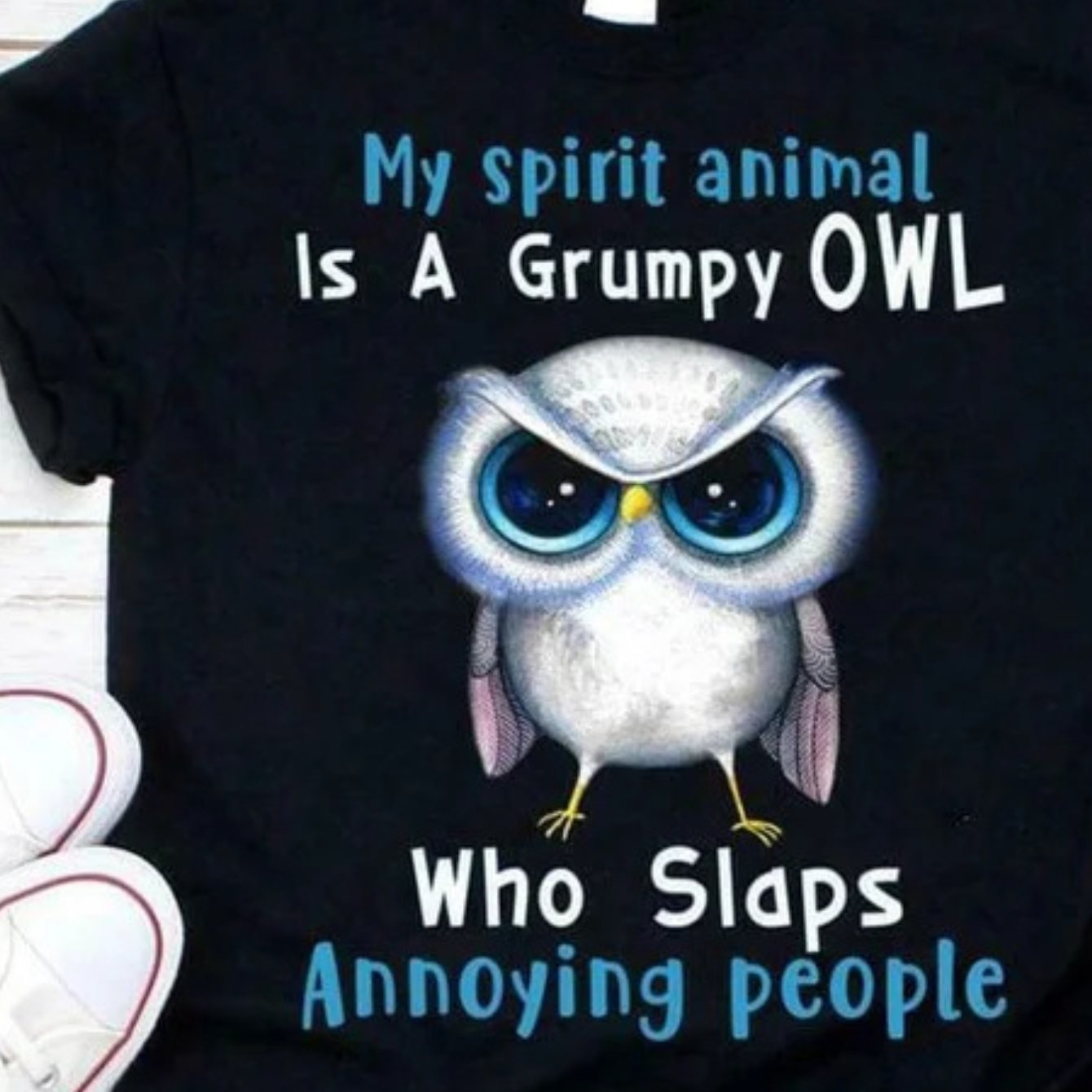 Cartoon Owl & Letter Short Sleeve T shirts O neck Summer Stretchy Tops Women