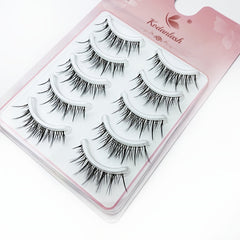 5 Pairs Manga Silk Eyelashes Cluster False Full Strip False Lashes