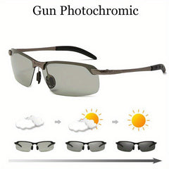 Men's Photochromic Polarized Sunglasses Outdoor Sun Glasses
