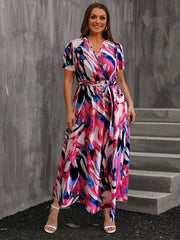 Casual Dress Women's Plus Allover Print Maxi Dress