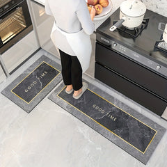 2pcs Anti Fatigue Kitchen Rug Set Non Slip Standing Desk Mat Dirt Resistant