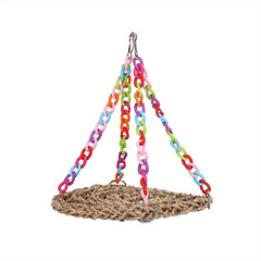 Interactive Parrot Swing Toy for Chewing Climbing and Fun