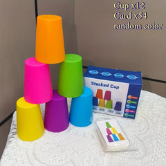 Stacking Cups Sensory Toy for Boys and Girls - Interactive Tabletop Game