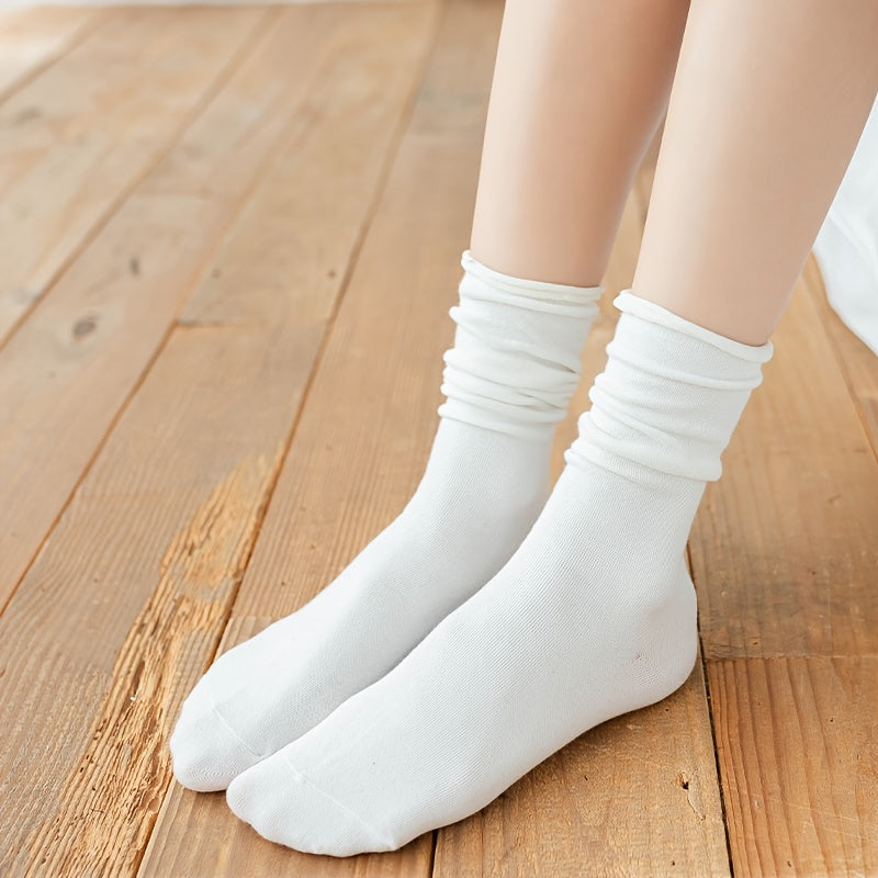 5 Pairs Vintage Mid Tube Cozy Socks Women's Stockings