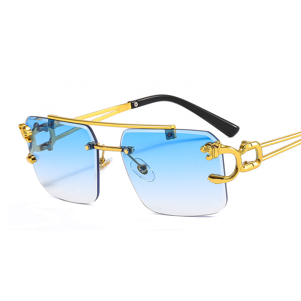 Men's Rimless Casual Square Sunglasses
