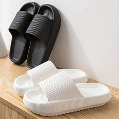 Men's Non Slip Platform Slides Comfortable Pillowy Slides