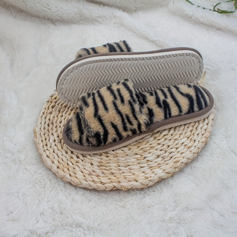 Women's Lightweight Flat Slippers Plush Indoor Shoes