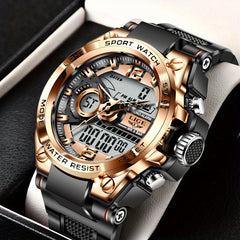 LIGE Boy's Digital Military Watch 50m Waterproof LED Quartz Student Sport Watch