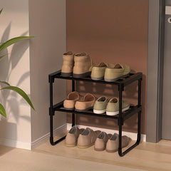 Metal 3-Layer Shoes Rack Standing Shoes Storage Shelf