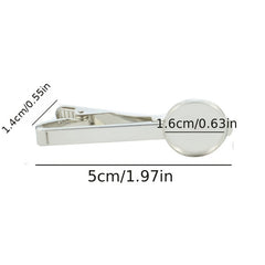 1pc Wolf Head Tie Clip Silver Metal Necktie Clip Suit Accessories Gift