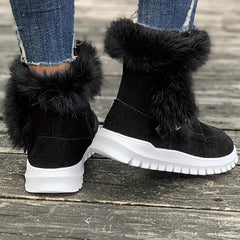 Women's Plush Lined Snow Boots Winter Warm Flat Outdoor Boots