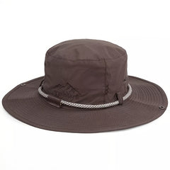 Men's Summer Fishing Hat Quick Dry Breathable Sun Hat with Big Eaves