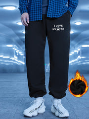 Men's Cartoon Print Jogger Pants Loose Fit Drawstring