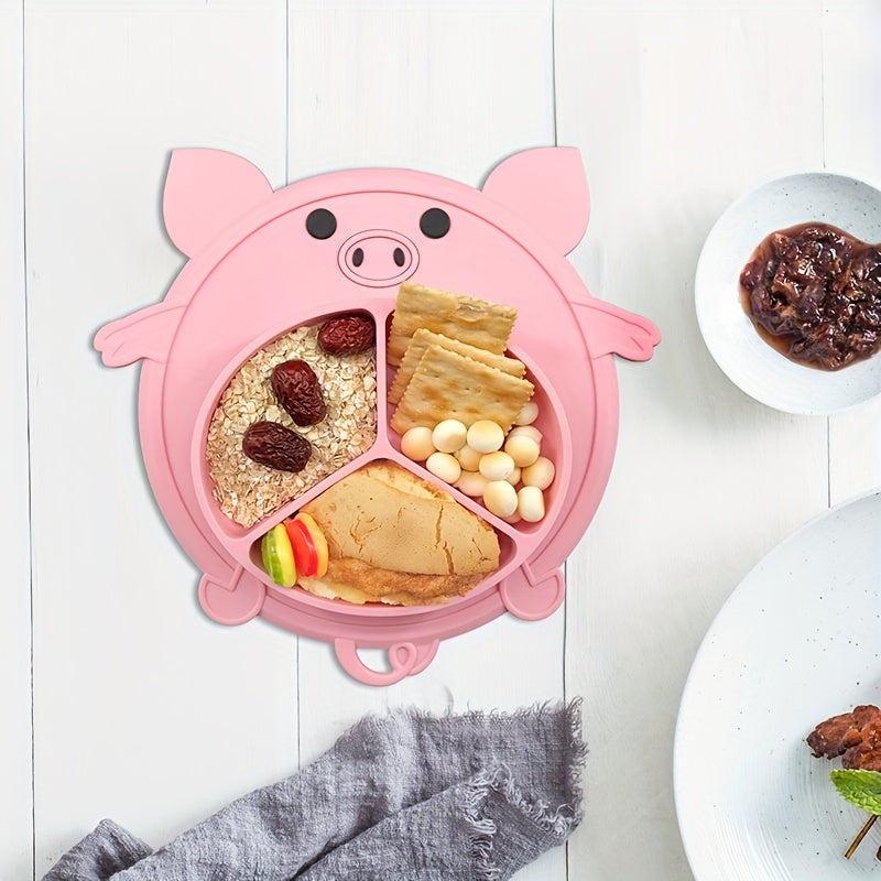 Stylish Baby Dinner Plate with Suction Cup - Training Tableware