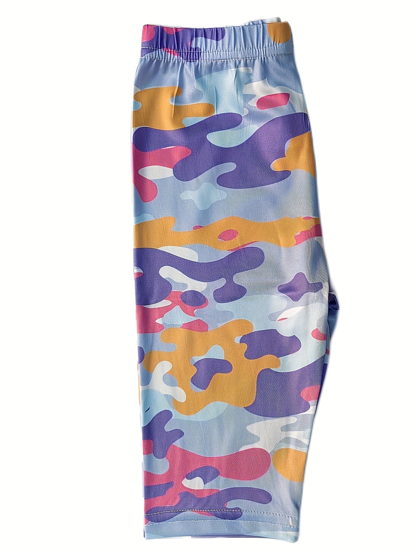 Girls' Camo Shorts Leggings for Dance Bike Outwear