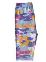 Girls' Camo Shorts Leggings for Dance Bike Outwear