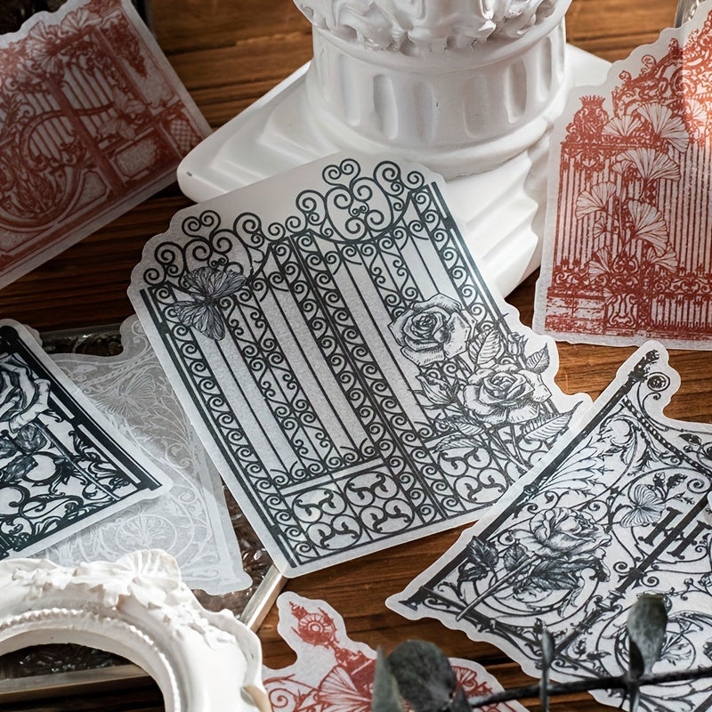 20PCS Gothic Castle Stickers for Scrapbooking and Collages