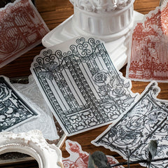 20PCS Gothic Castle Stickers for Scrapbooking and Collages