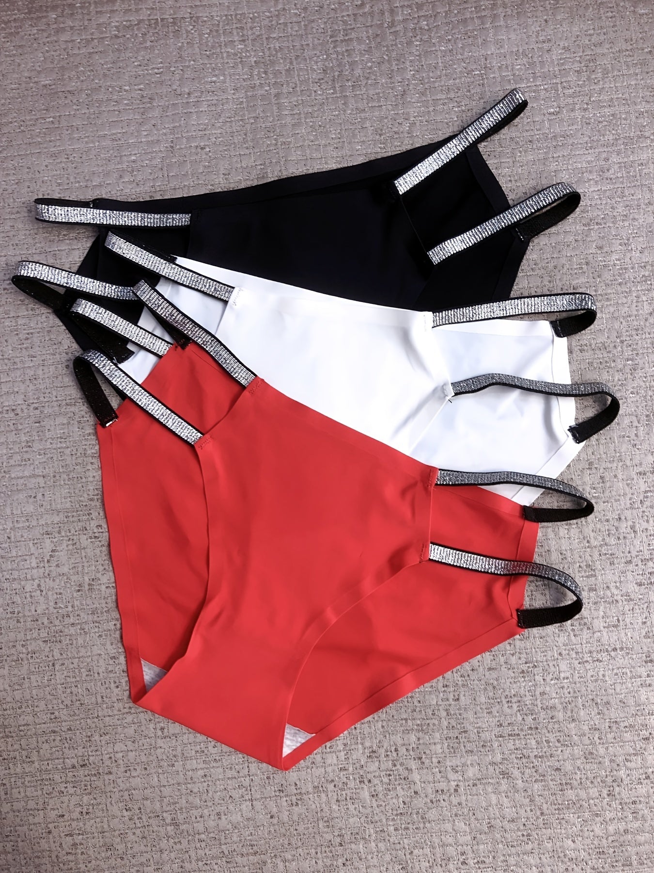 3pcs Seamless Briefs Soft & Breathable Women's Lingerie