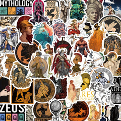 50pcs Greek Mythology Aesthetics Sticker for Laptops Cars Phones Guitars Helmets