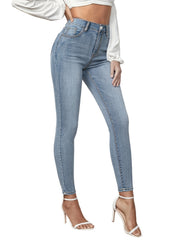 Slim Fit Skinny Jeans High Stretch Casual Denim Pants