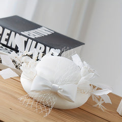 Feather Veil Fascinators Hats French Style Bridal Wedding Tiara