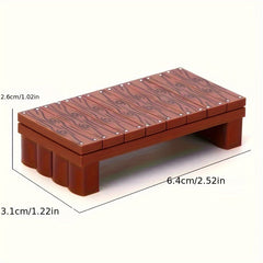 Wooden Bar Set with Stackable Building Toy