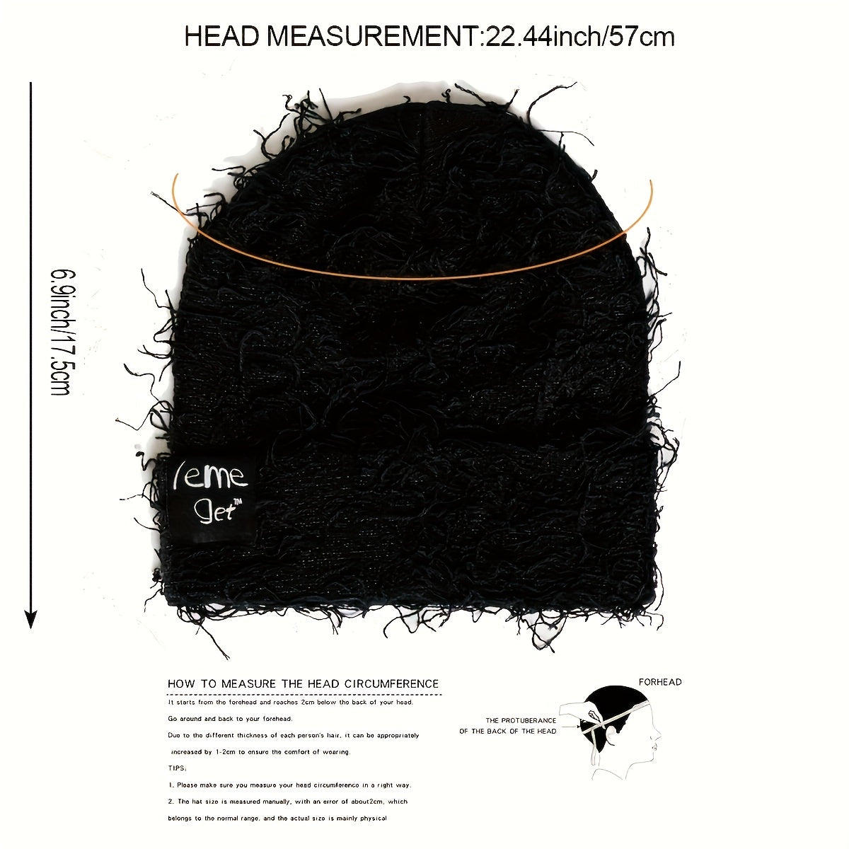 Y2K Knitted Hat Male Jacquard Hip Hop Letter Cap Street Hat