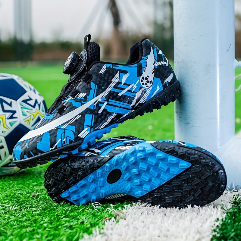 Boy's Turf Football Boots Rotating Buckle Outdoor TF Soccer Cleats