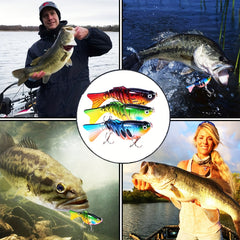 3pcs Fishing Lures Saltwater Swim Baits For Bass 3D Eyes Slow Sinking Hard Lure